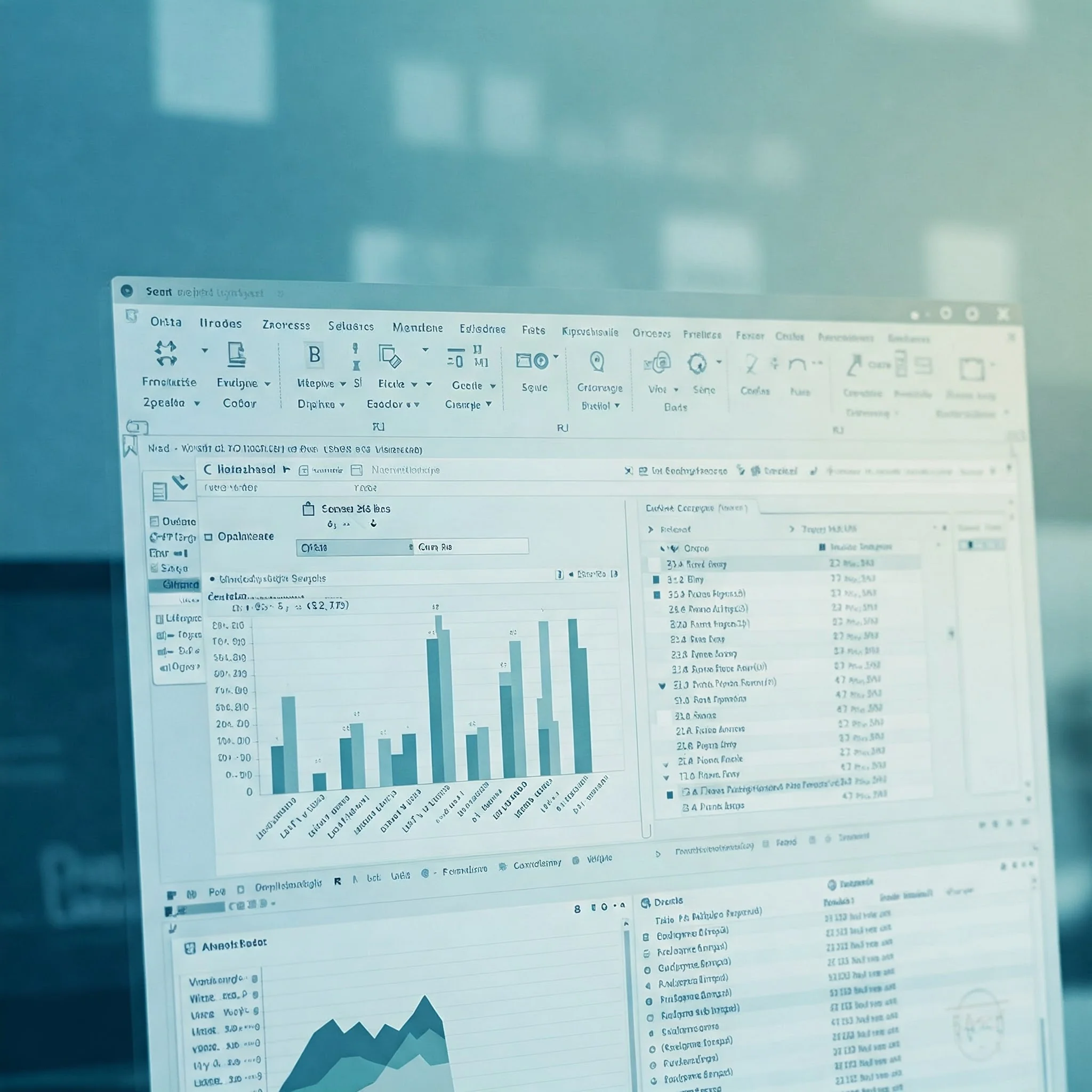 tela de um computador com uma planilha de excel