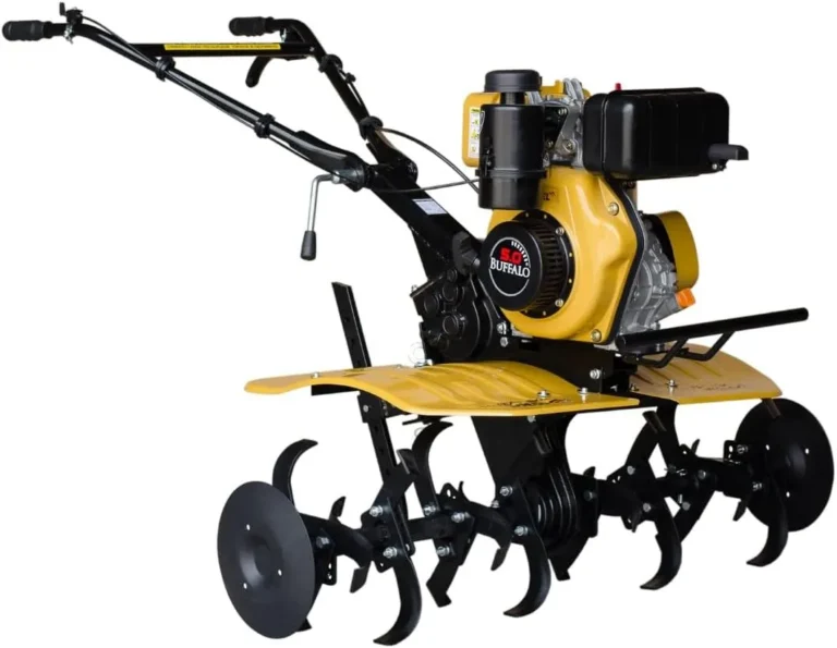 motocultivar a diesel amarelo